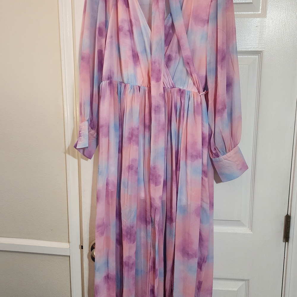 Elegant Pink and Purple Women's Dress